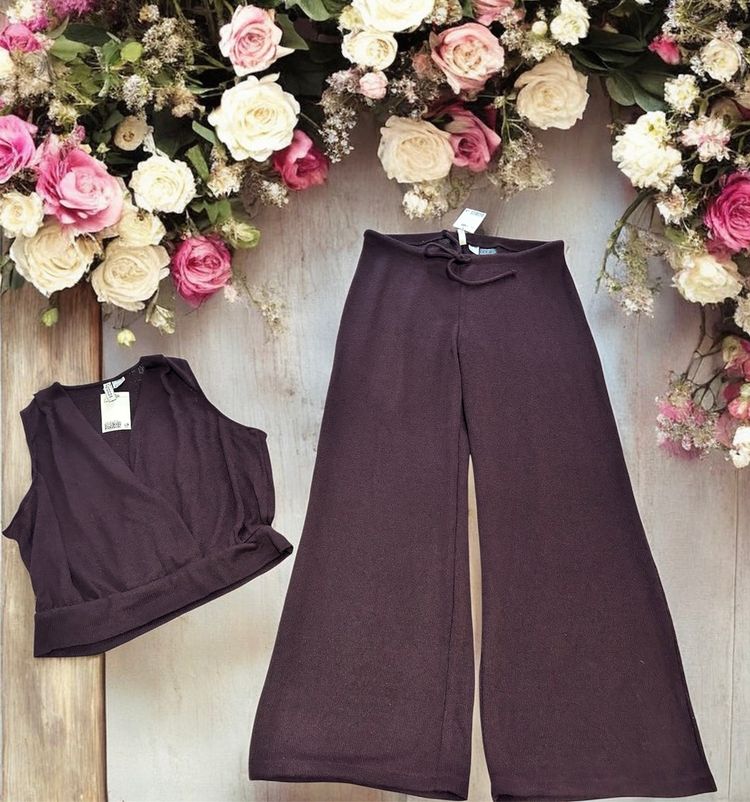 H&M H&M Purple Sleeveless Top And Wide-Leg Pants Set product image
